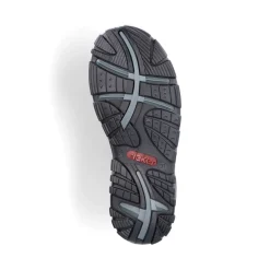 Clearance Rieker Damskie Sandaly Trekkingowe W Kolorze Grafitowo-Czarnym