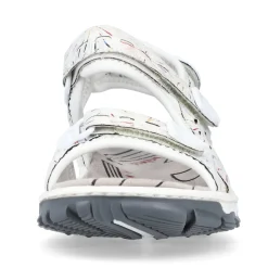 Best Rieker Damskie Sandaly Trekkingowe Perlowo-Bialo-Multi