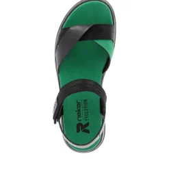 Sale Rieker Damskie Sandaly Z Paskami Night Black