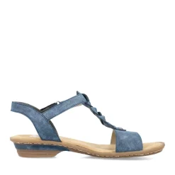 Hot Rieker Damskie Sandaly Z Paskami W Kolorze Blekitu Pacyfiku