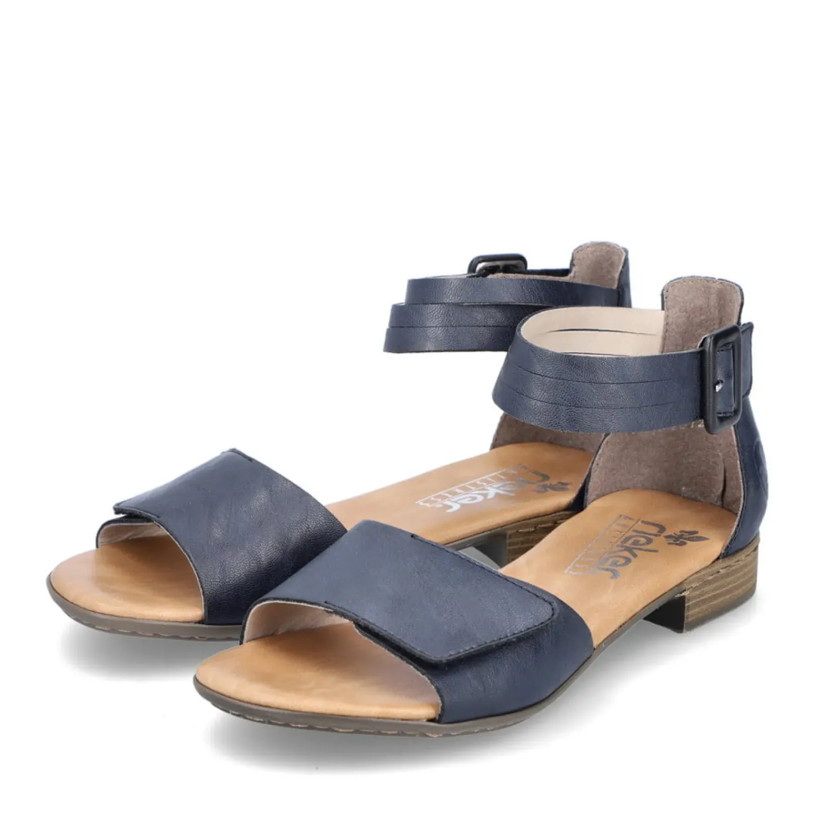 Discount Rieker Damskie Sandaly Z Paskami W Kolorze Lazurowym