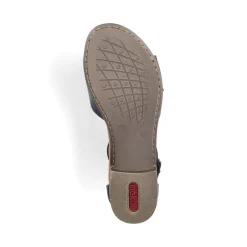 Discount Rieker Damskie Sandaly Z Paskami W Kolorze Lazurowym
