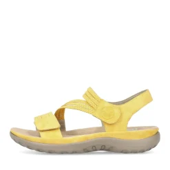 Discount Rieker Damskie Sandaly Z Paskami W Kolorze Cytrynowozoltym