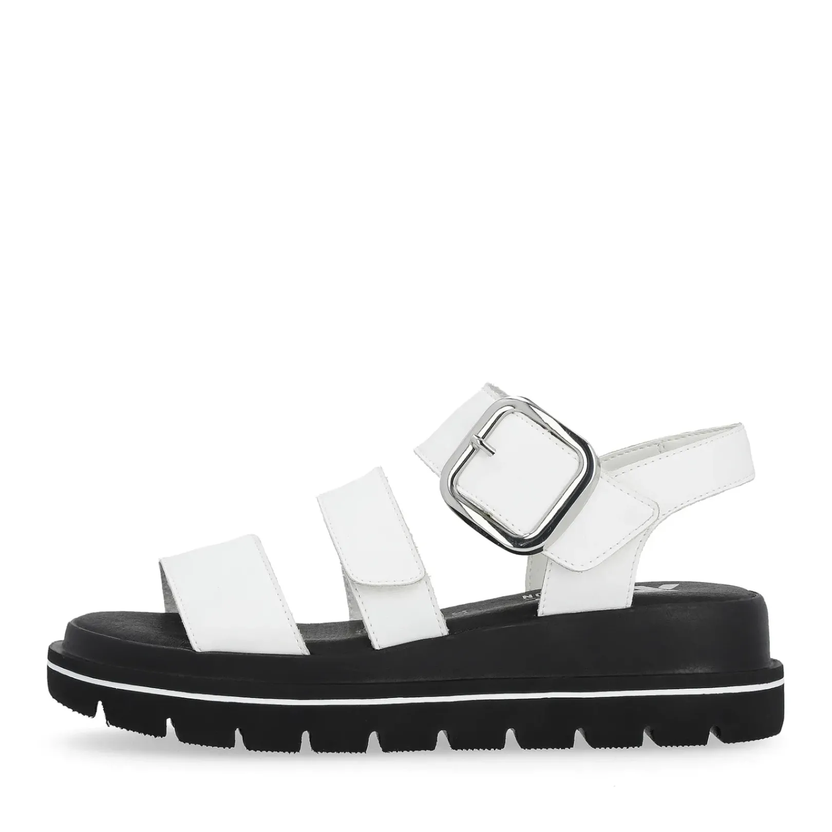 Discount Rieker Damskie Sandaly Z Paskami W Kolorze Perlowo-Bialym