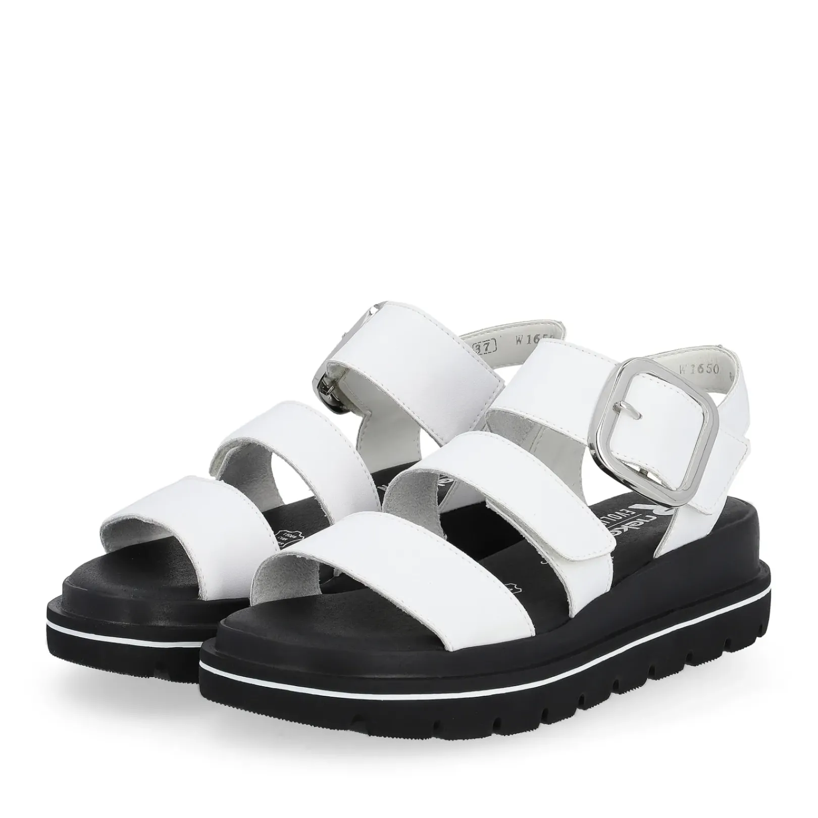 Discount Rieker Damskie Sandaly Z Paskami W Kolorze Perlowo-Bialym