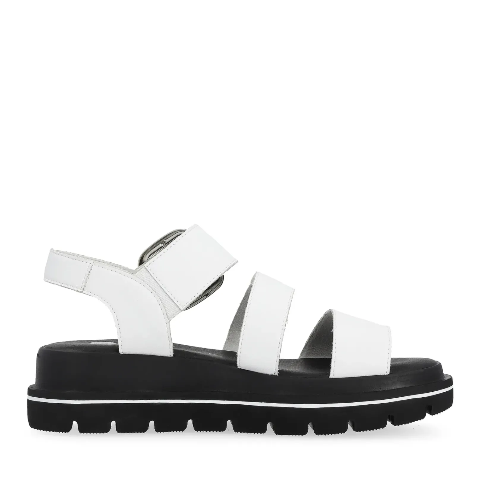 Discount Rieker Damskie Sandaly Z Paskami W Kolorze Perlowo-Bialym