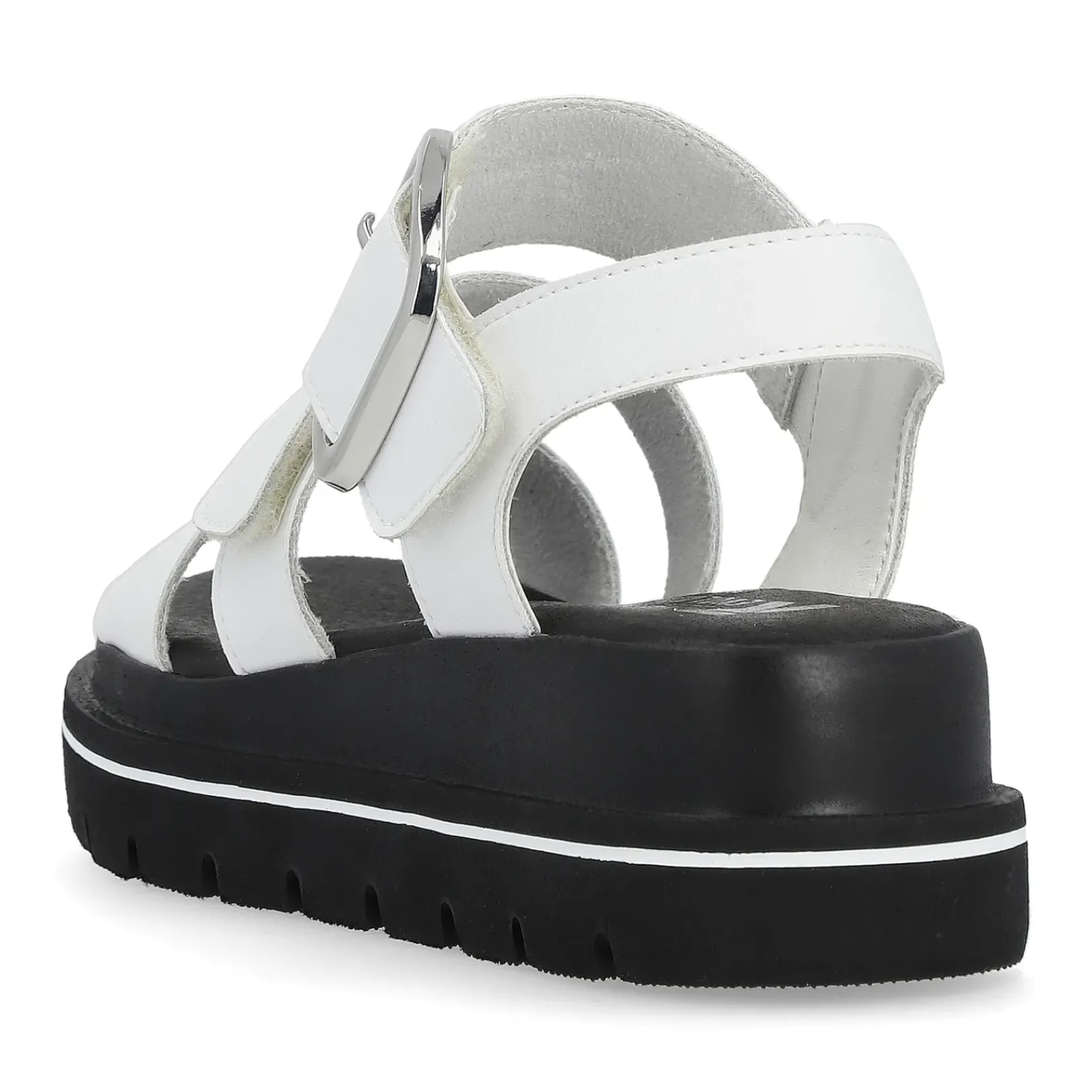 Discount Rieker Damskie Sandaly Z Paskami W Kolorze Perlowo-Bialym