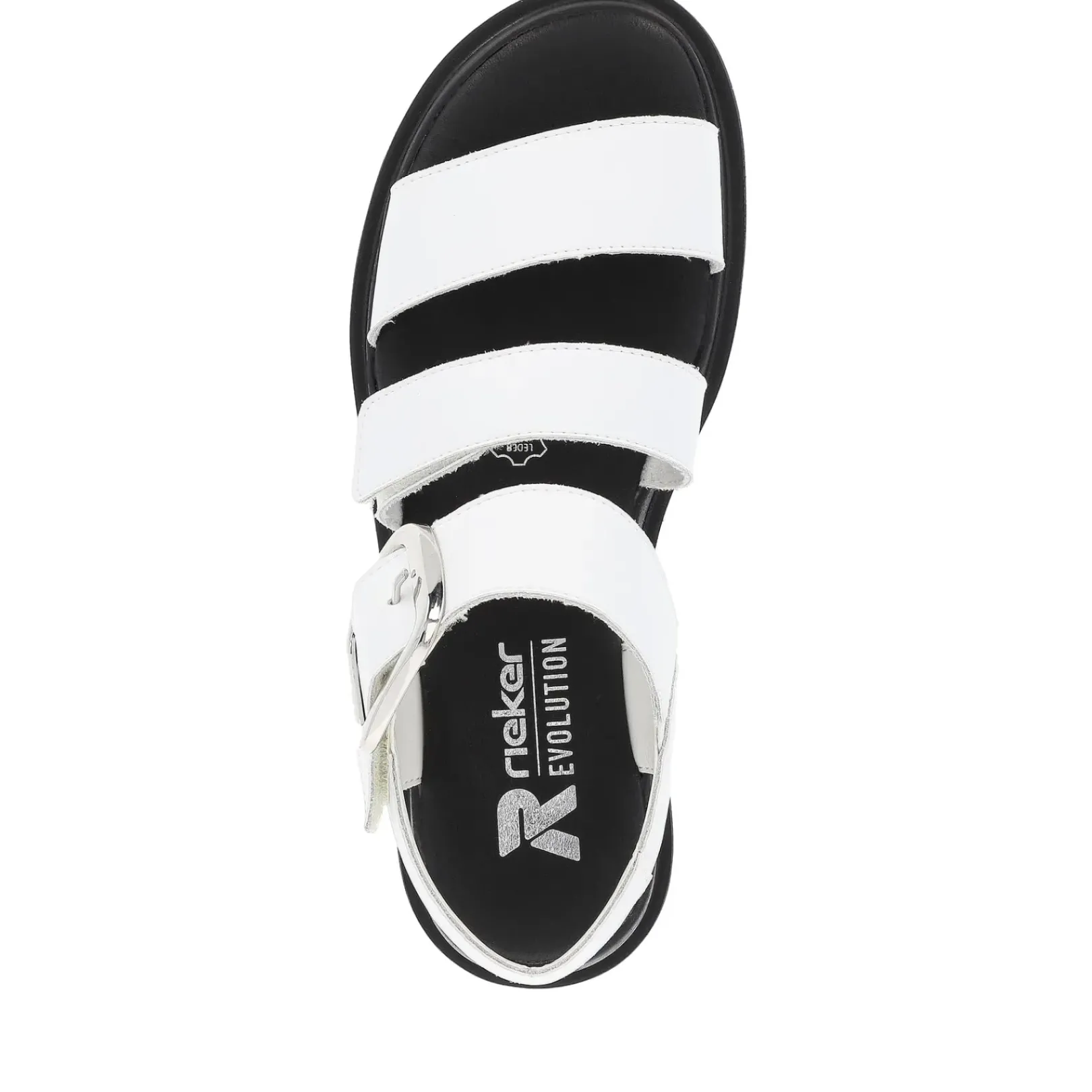 Discount Rieker Damskie Sandaly Z Paskami W Kolorze Perlowo-Bialym