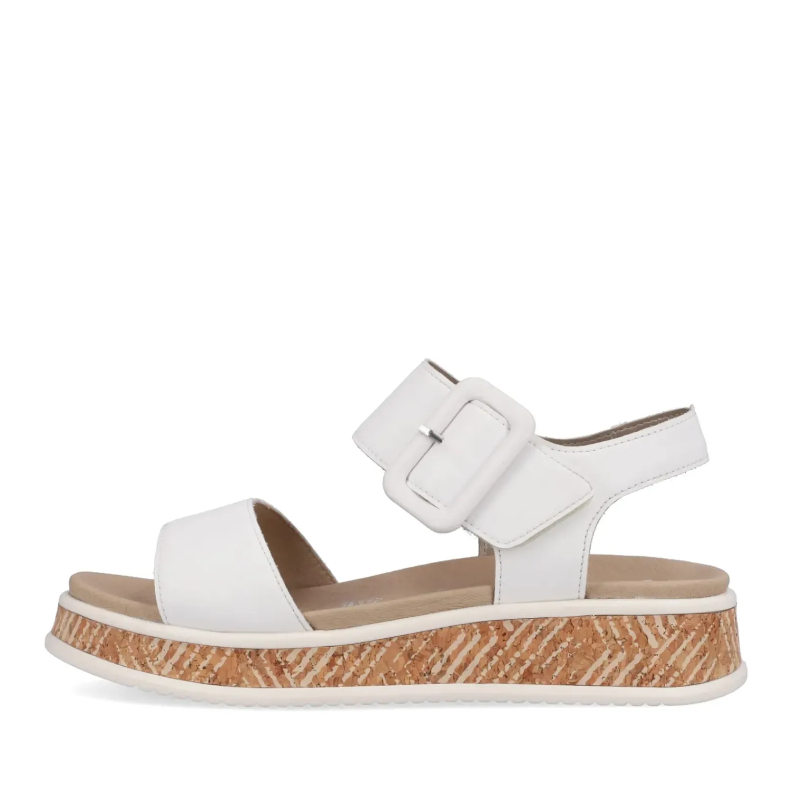 Online Rieker Damskie Sandaly Z Paskami W Kolorze Brilliant White