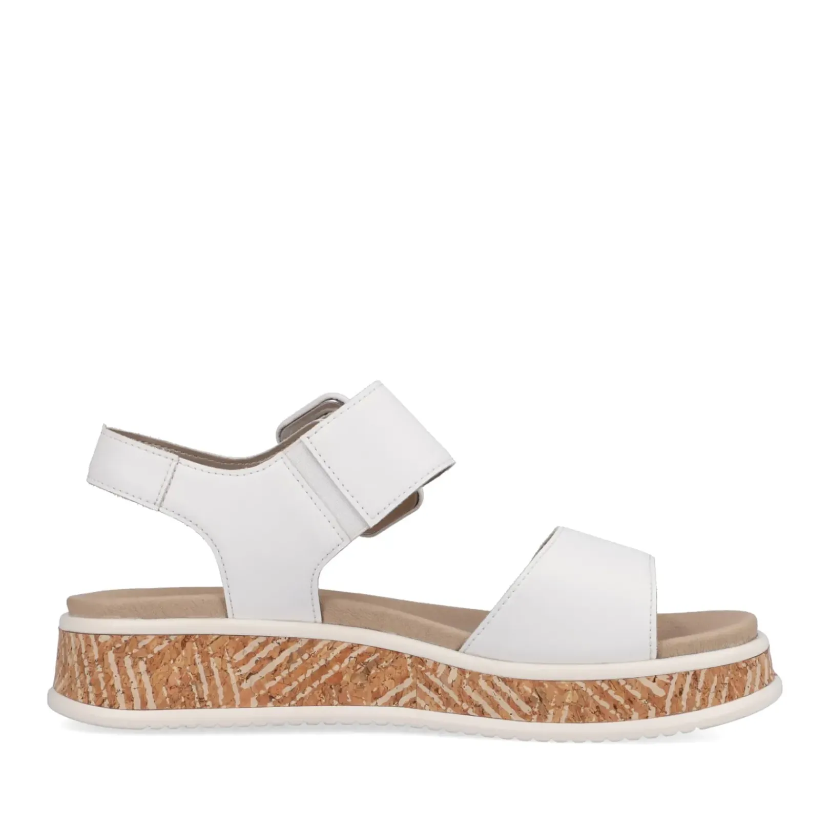 Online Rieker Damskie Sandaly Z Paskami W Kolorze Brilliant White