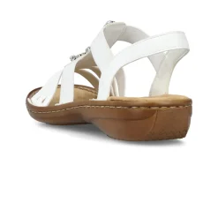 New Rieker Damskie Sandaly Z Paskami W Kolorze Liliowo-Bialym