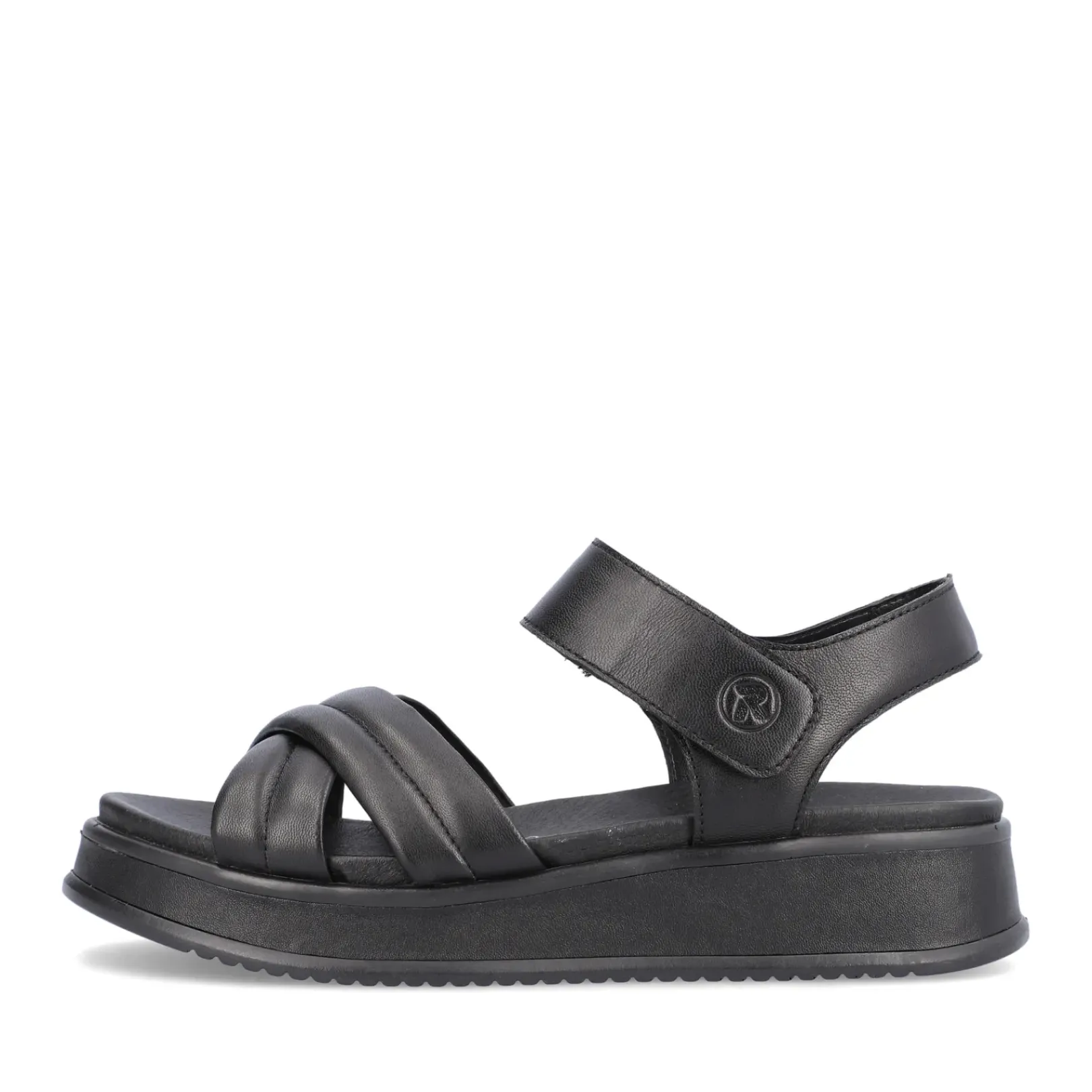 Best Rieker Damskie Sandaly Z Paskami Midnight Black