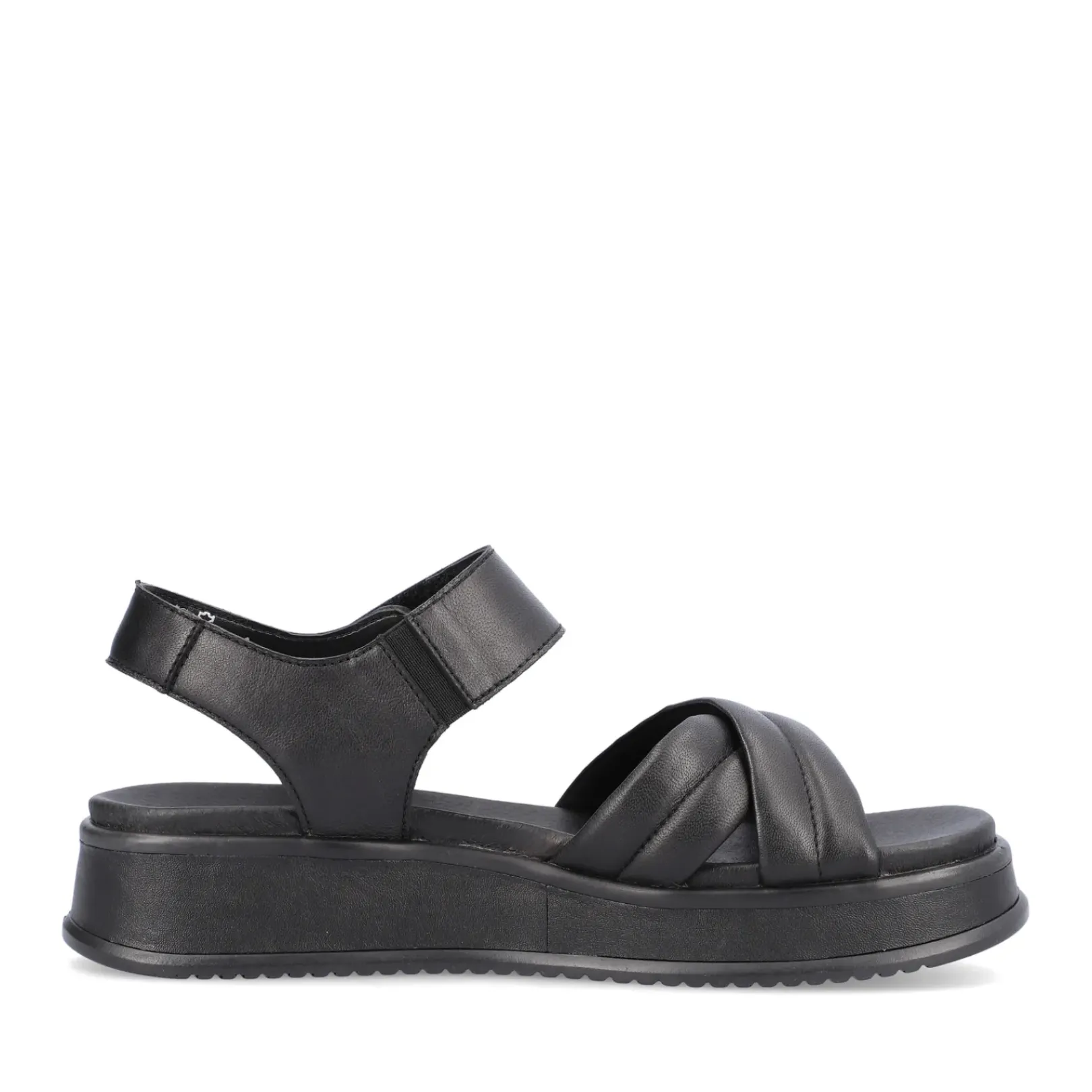 Best Rieker Damskie Sandaly Z Paskami Midnight Black