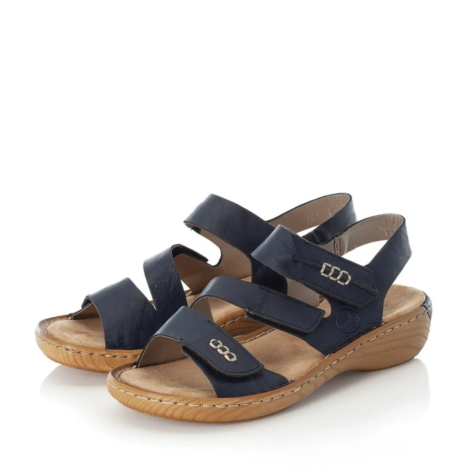 Discount Rieker Damskie Sandaly Z Paskami W Kolorze Blekitu Pacyfiku