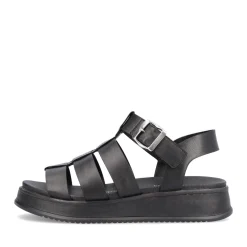 Hot Rieker Damskie Sandaly Z Paskami Night Black