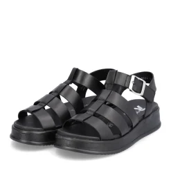 Hot Rieker Damskie Sandaly Z Paskami Night Black