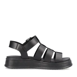 Hot Rieker Damskie Sandaly Z Paskami Night Black