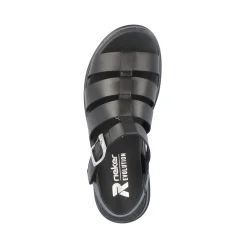 Hot Rieker Damskie Sandaly Z Paskami Night Black