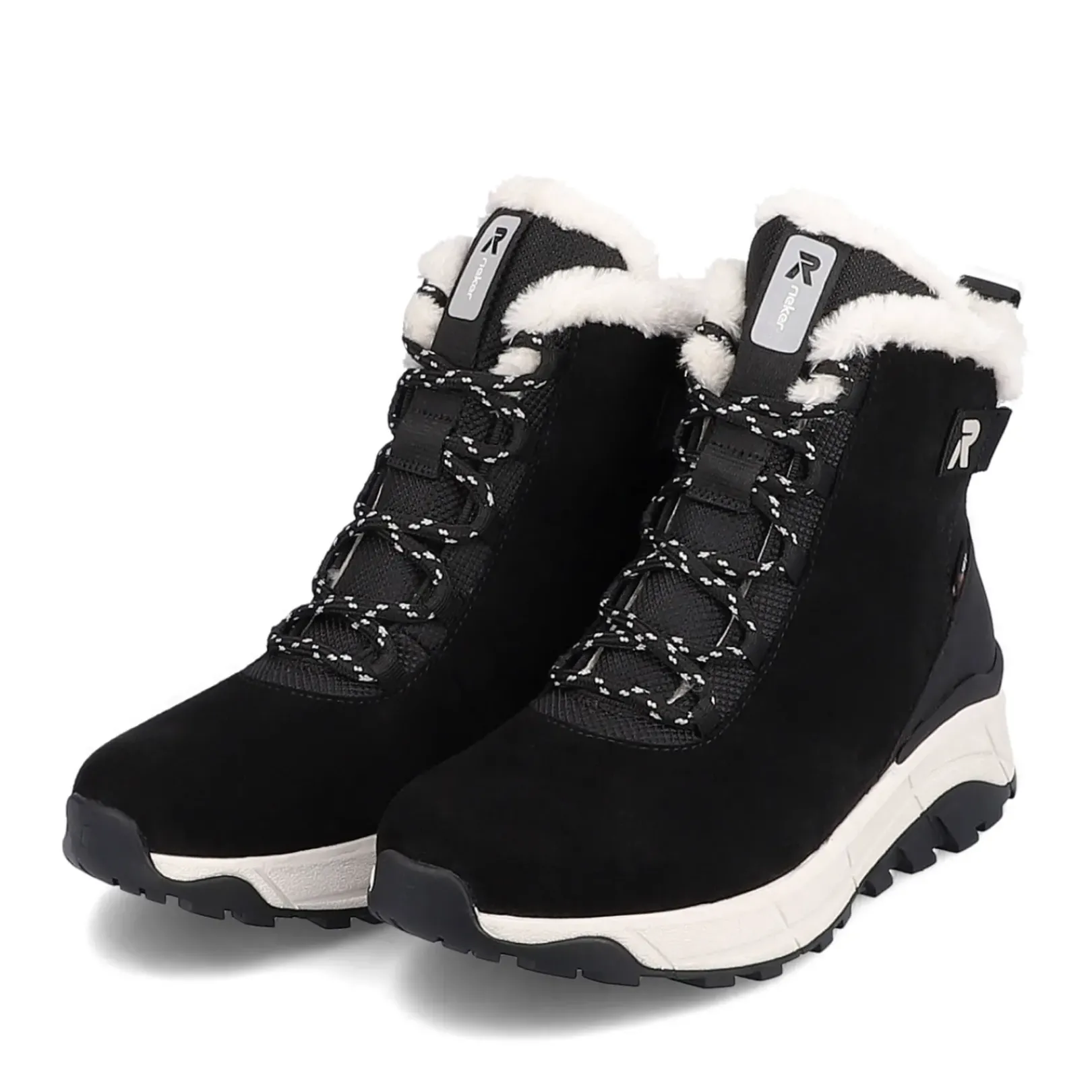 Fashion Rieker Damskie Sznurowane Botki Deep Black Pearl