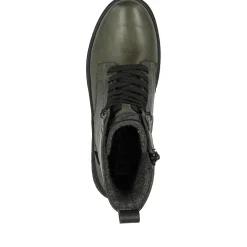 Outlet Rieker Damskie Sznurowane Buty W Kolorze Wojskowej Zieleni I Czerni