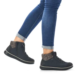 Sale Rieker Damskie Sznurowane Buty W Kolorze Oceanicznego Blekitu