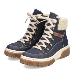 Best Rieker Damskie Sznurowane Buty W Kolorze Morskiego Blekitu