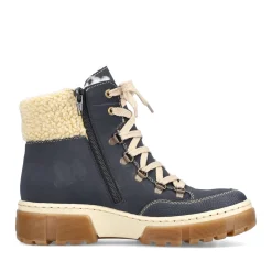 Best Rieker Damskie Sznurowane Buty W Kolorze Morskiego Blekitu