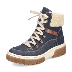 Best Rieker Damskie Sznurowane Buty W Kolorze Morskiego Blekitu