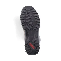 Fashion Rieker Damskie Sznurowane Buty W Kolorze Srebrnoszarym