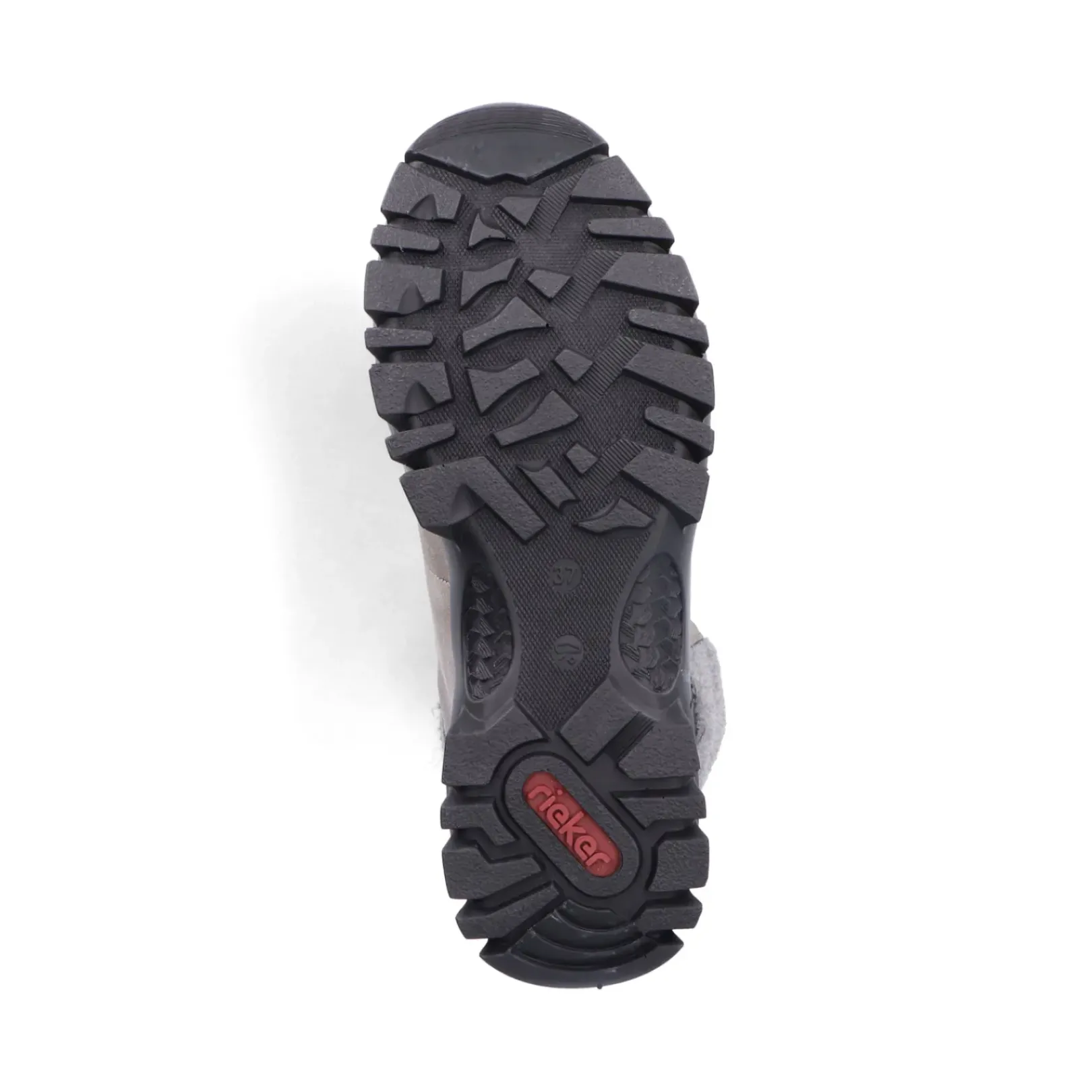 Fashion Rieker Damskie Sznurowane Buty W Kolorze Srebrnoszarym