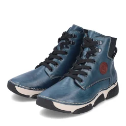 Fashion Rieker Damskie Sznurowane Buty W Kolorze Niebiesko-Niebieskim