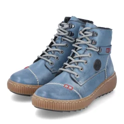 Clearance Rieker Damskie Sznurowane Buty W Kolorze Blekitnym