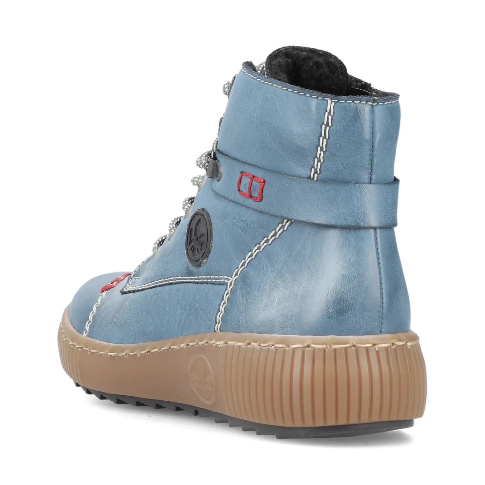 Clearance Rieker Damskie Sznurowane Buty W Kolorze Blekitnym