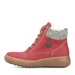 Online Rieker Damskie Sznurowane Buty W Kolorze Ognistoczerwonym