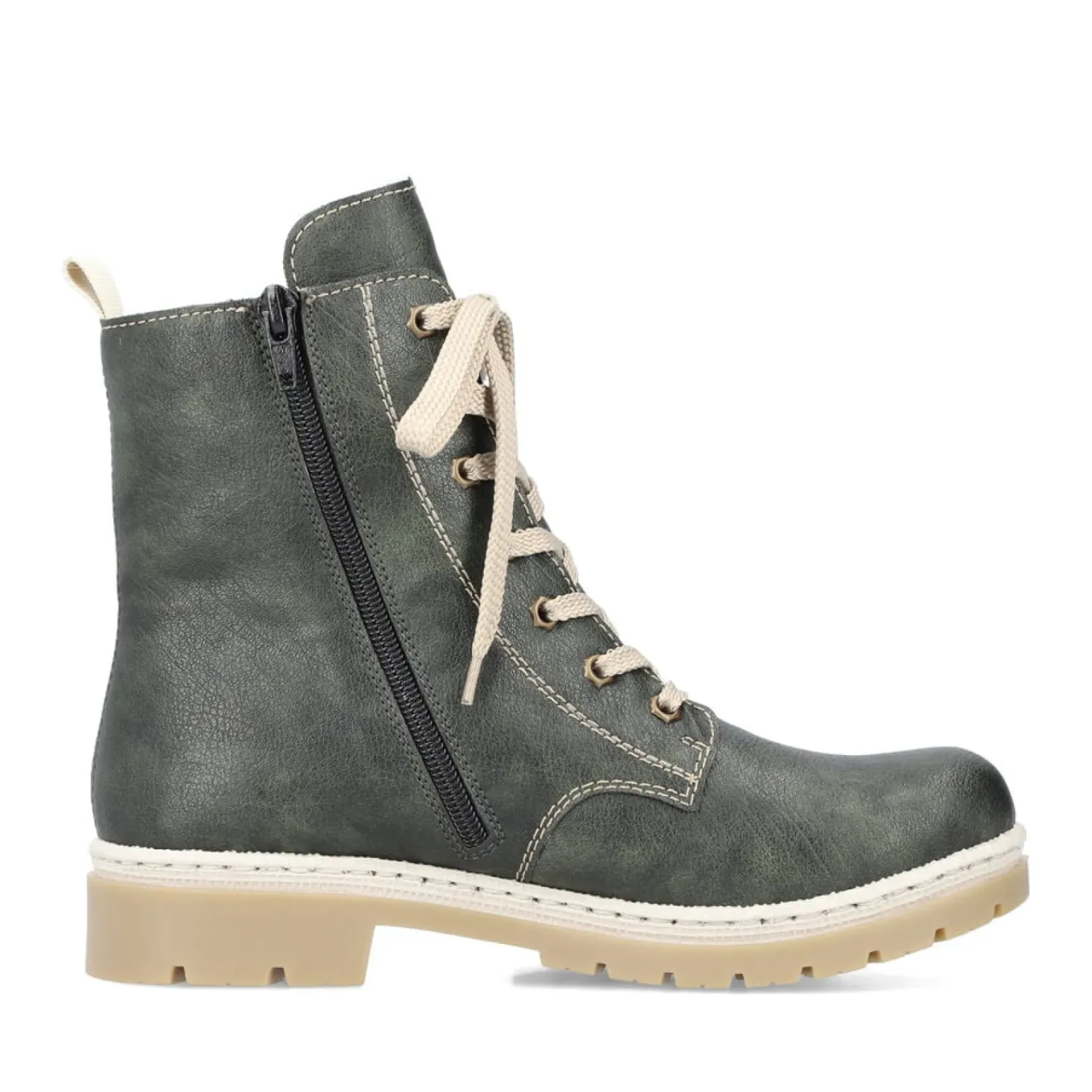 Discount Rieker Damskie Sznurowane Buty W Kolorze Khaki