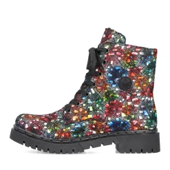 Outlet Rieker Damskie Sznurowane Buty Multi
