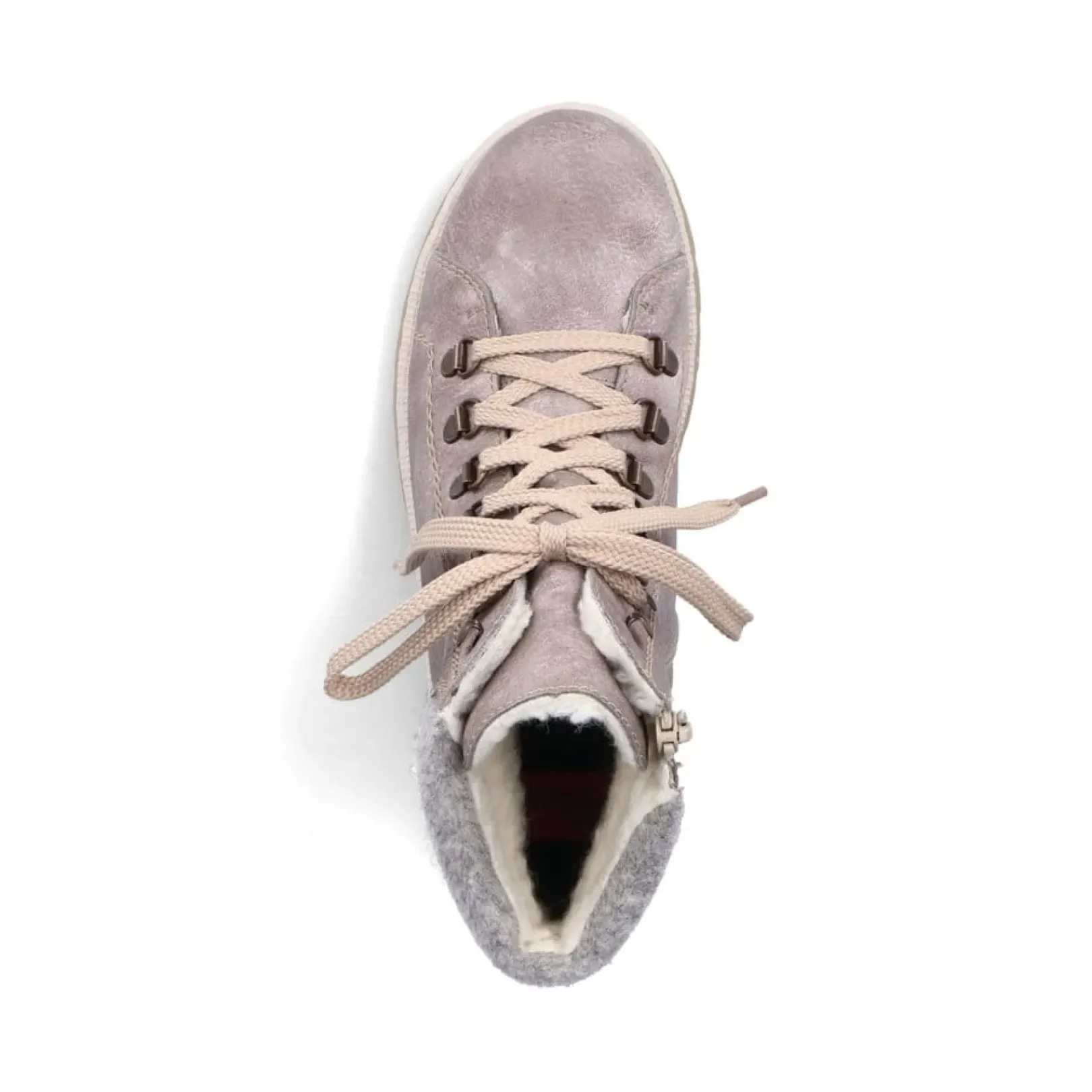 Best Rieker Damskie Sznurowane Buty W Kolorze Platynowo-Szarym