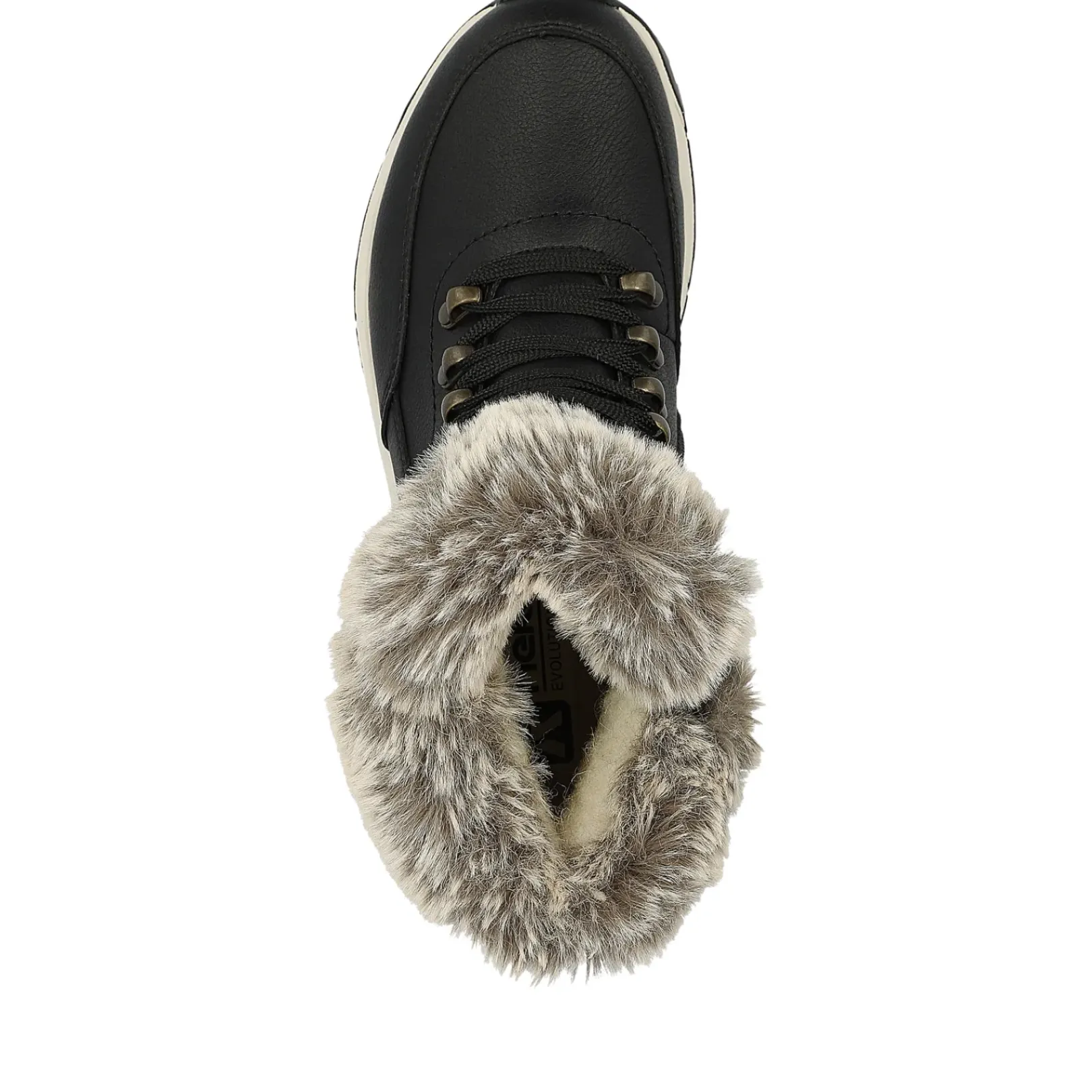 New Rieker Damskie Sznurowane Buty Urban Black