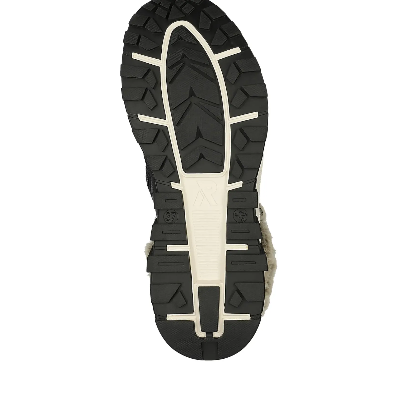 New Rieker Damskie Sznurowane Buty Urban Black