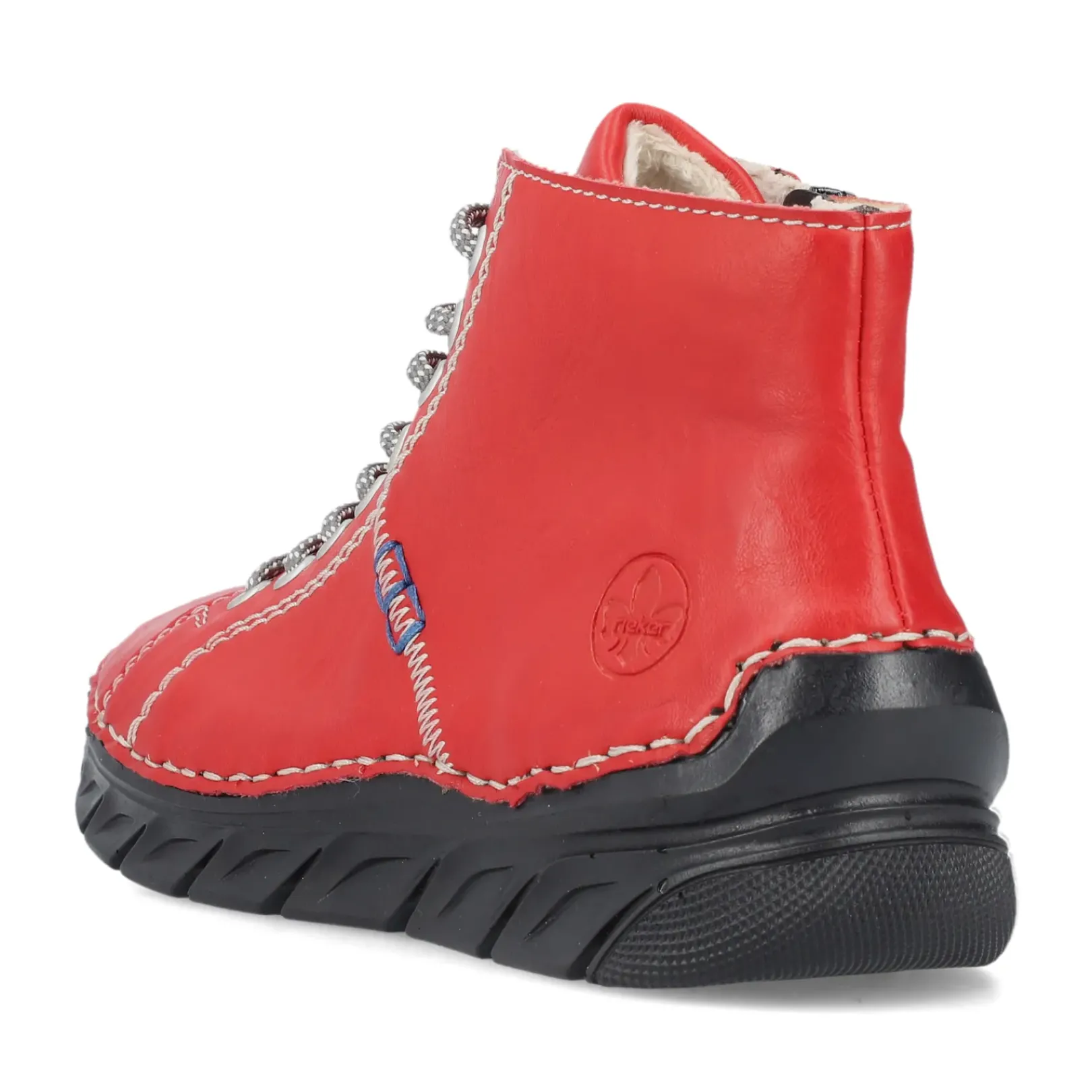 Best Rieker Damskie Sznurowane Buty W Kolorze Ognistoczerwonym