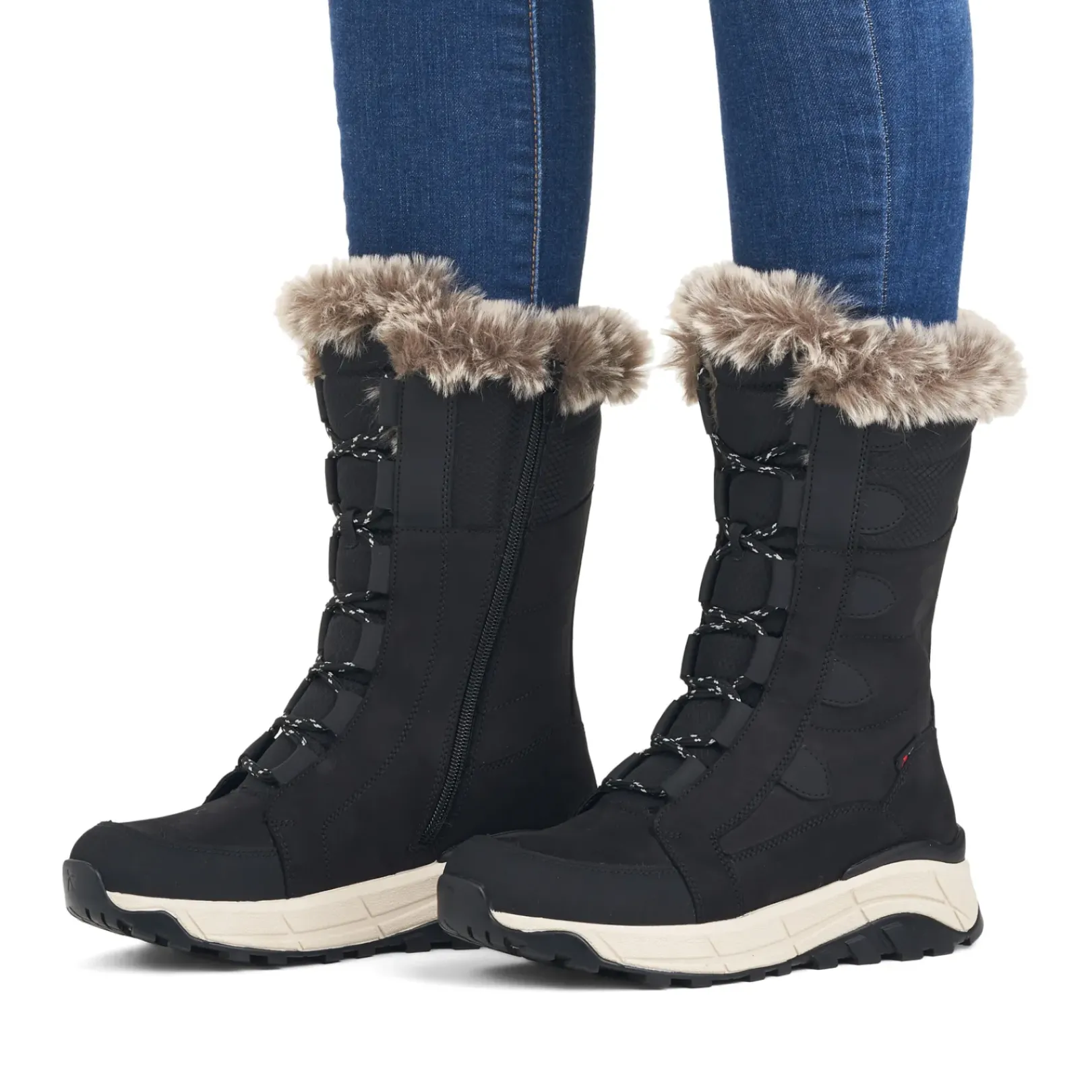 Discount Rieker Damskie Sznurowane Buty Night Black