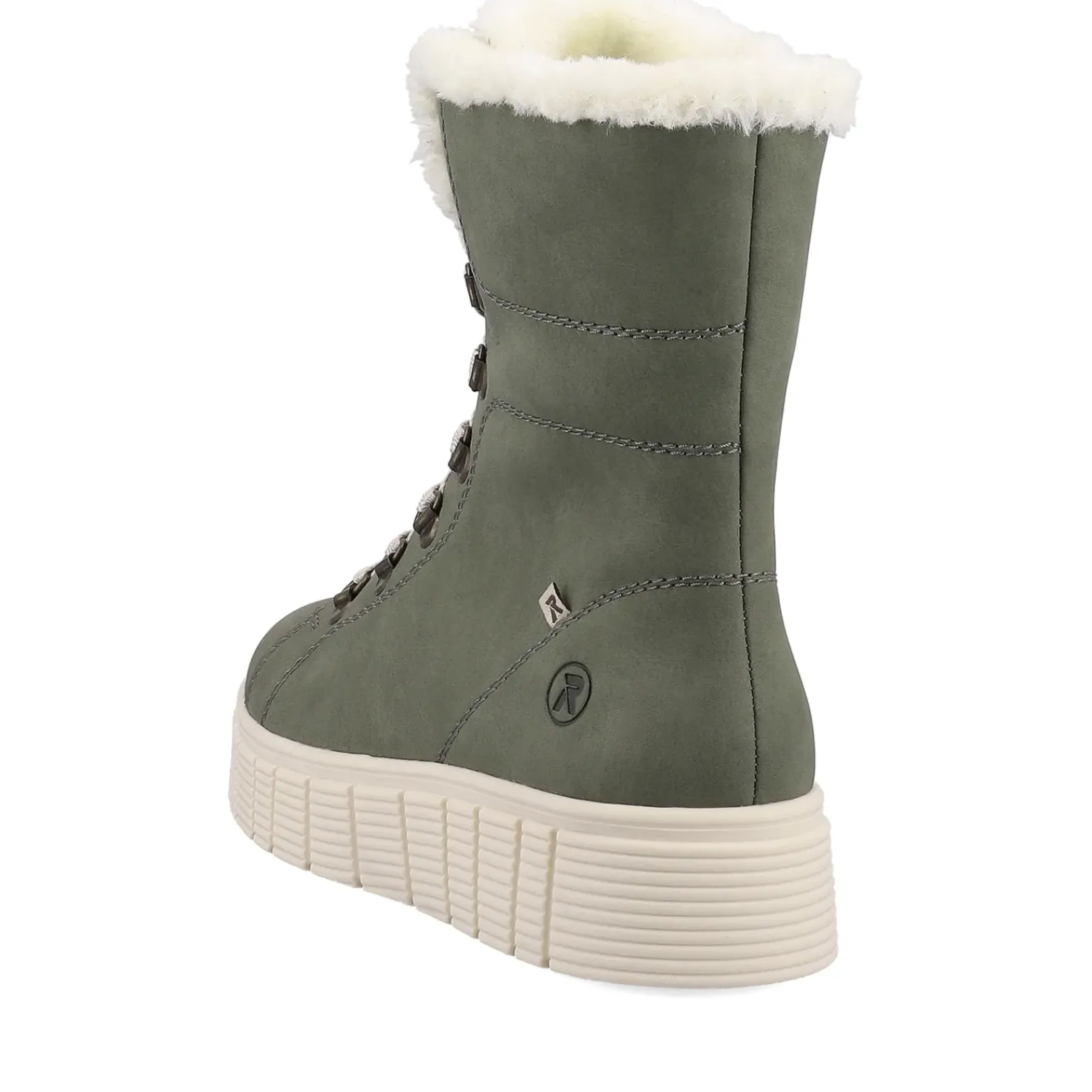 Fashion Rieker Damskie Sznurowane Buty Khaki Snow