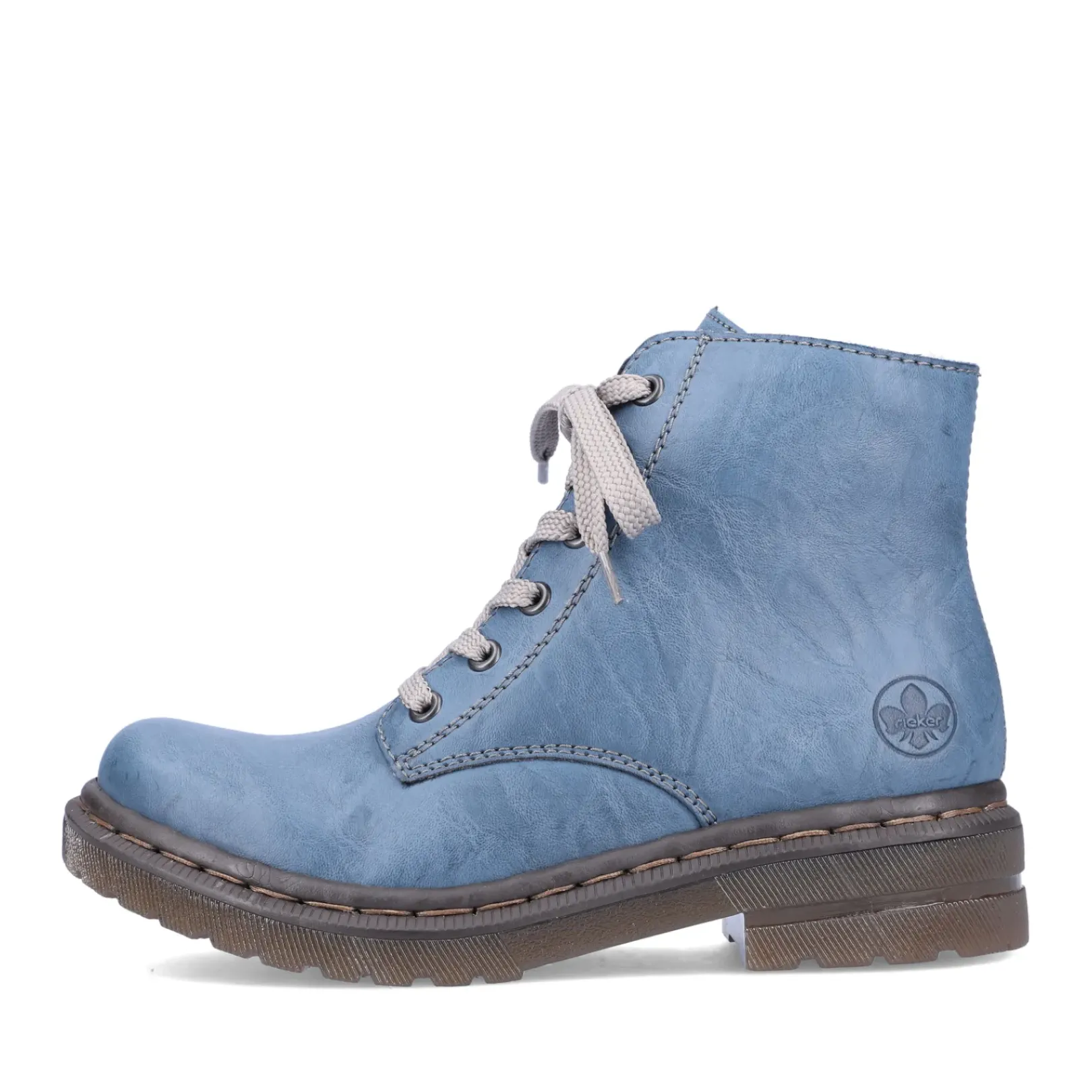 Outlet Rieker Damskie Sznurowane Buty W Kolorze Blekitnym