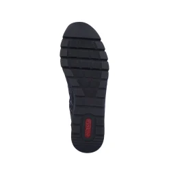 Outlet Rieker Damskie Sznurowane Buty W Kolorze Czarnym, Metalicznym