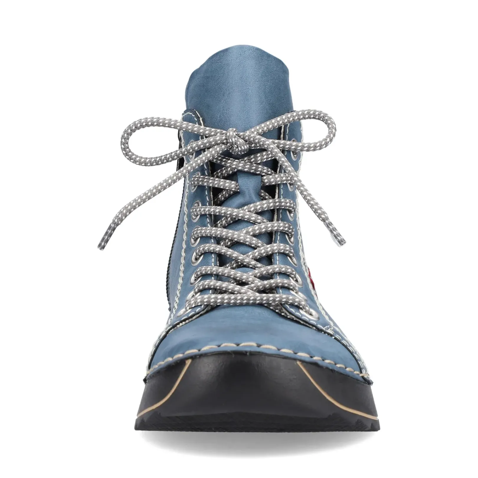 Best Rieker Damskie Sznurowane Buty W Kolorze Niebiesko-Szarym