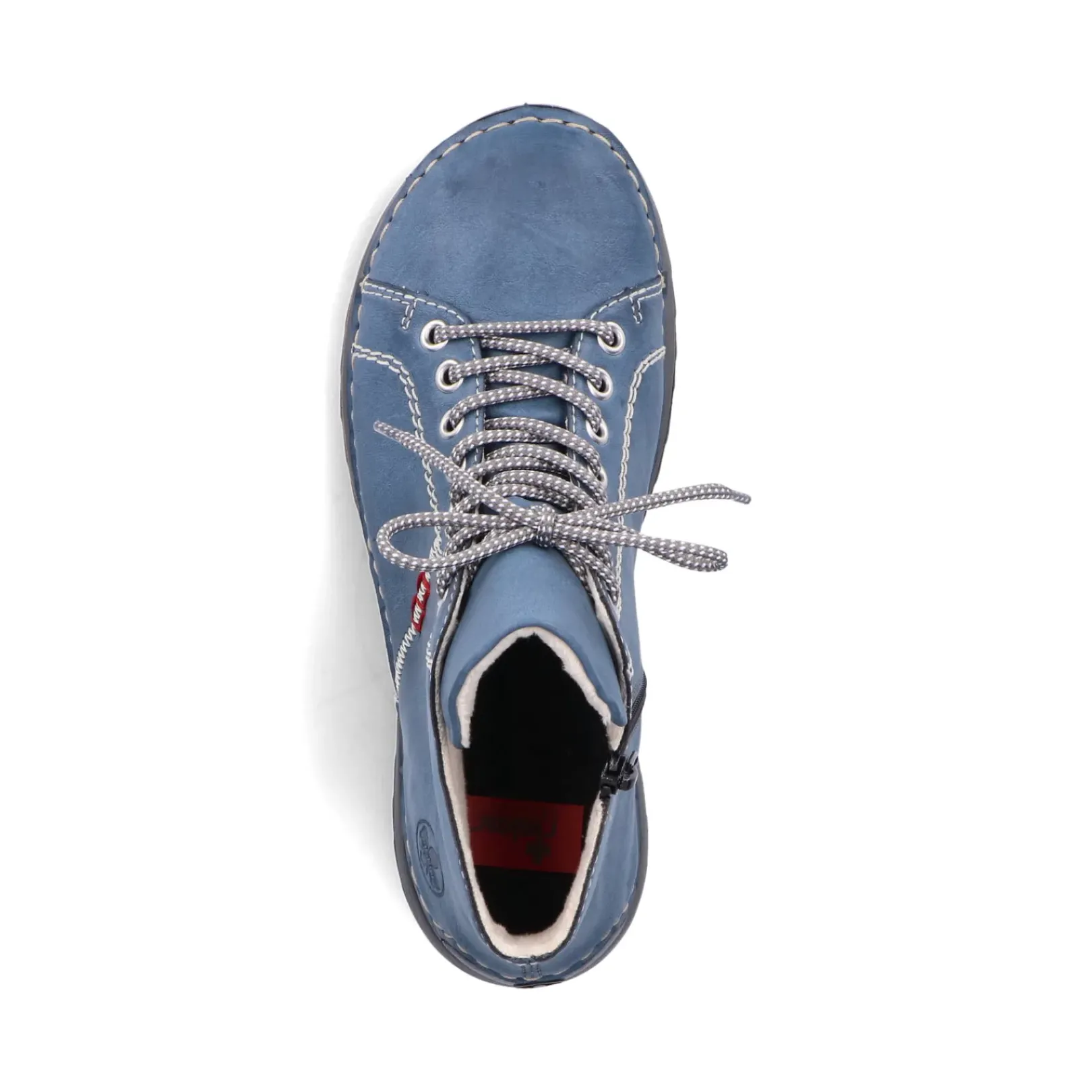 Best Rieker Damskie Sznurowane Buty W Kolorze Niebiesko-Szarym