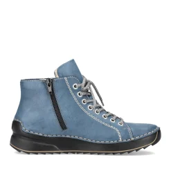 Best Rieker Damskie Sznurowane Buty W Kolorze Niebiesko-Szarym