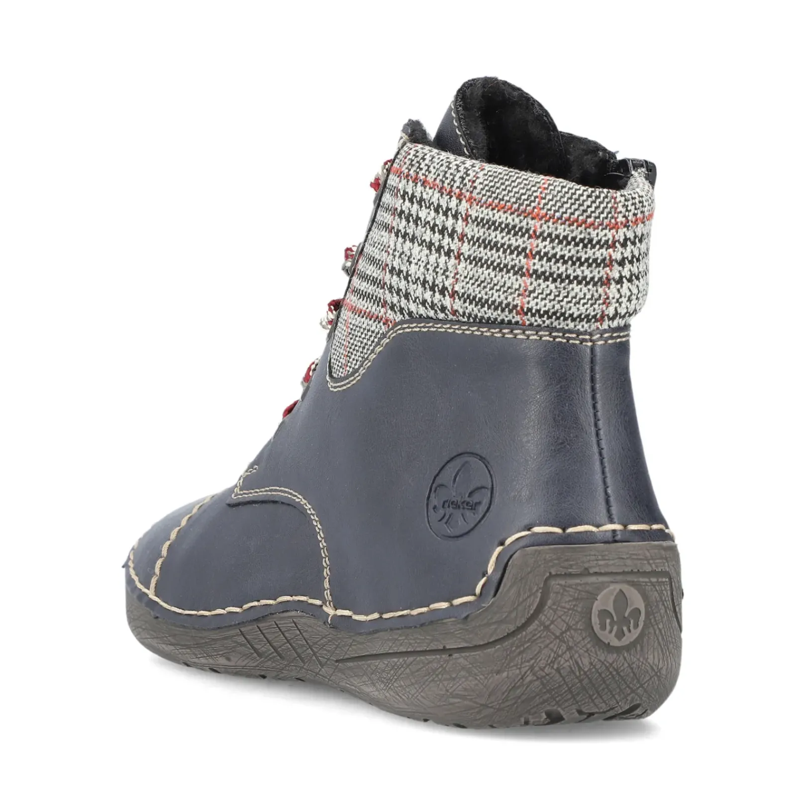 Hot Rieker Damskie Sznurowane Buty W Kolorze Stalowoniebieskim
