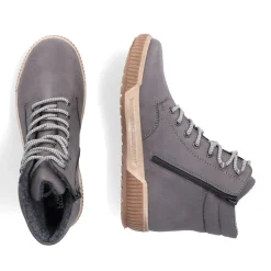 Best Rieker Damskie Sznurowane Buty W Kolorze Ksiezycowej Szarosci