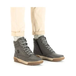 Best Rieker Damskie Sznurowane Buty W Kolorze Ksiezycowej Szarosci